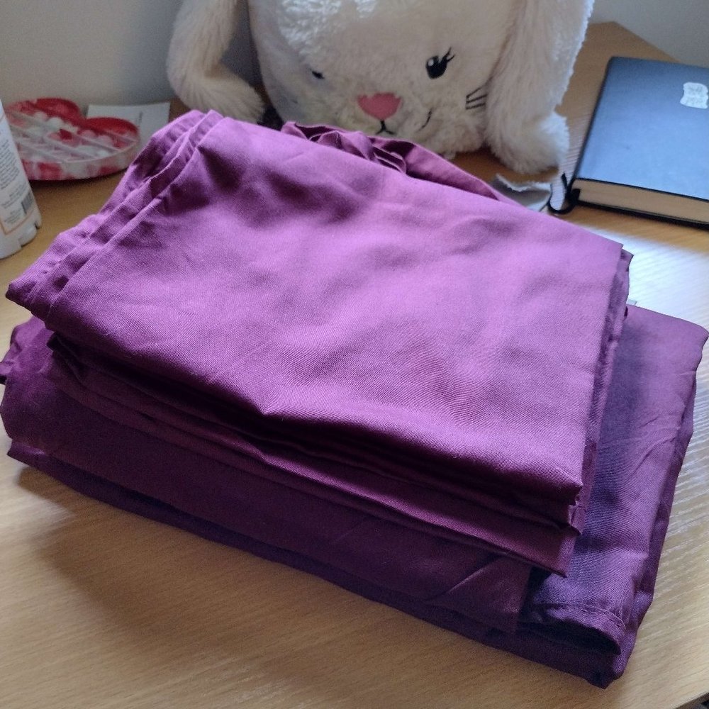 Wine red sheet set